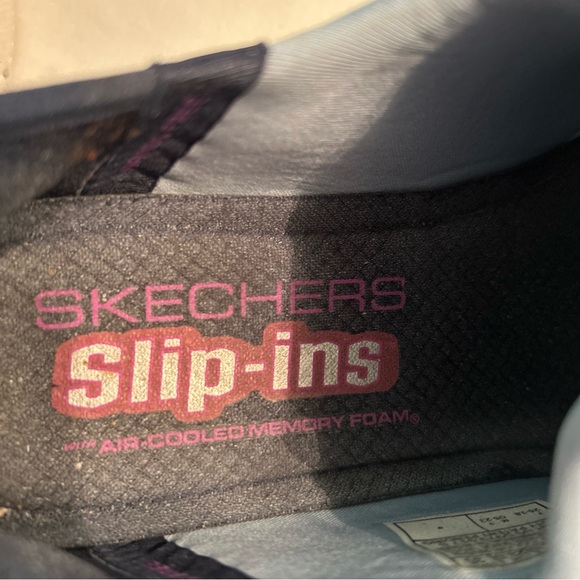 Skechers Slip Ins Black and White Athletic Shoes Size 6 New With Tags - Picture 7 of 8